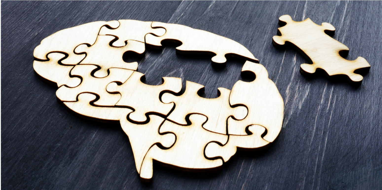 Brain-shaped puzzle which represents how to memorize things fast. 