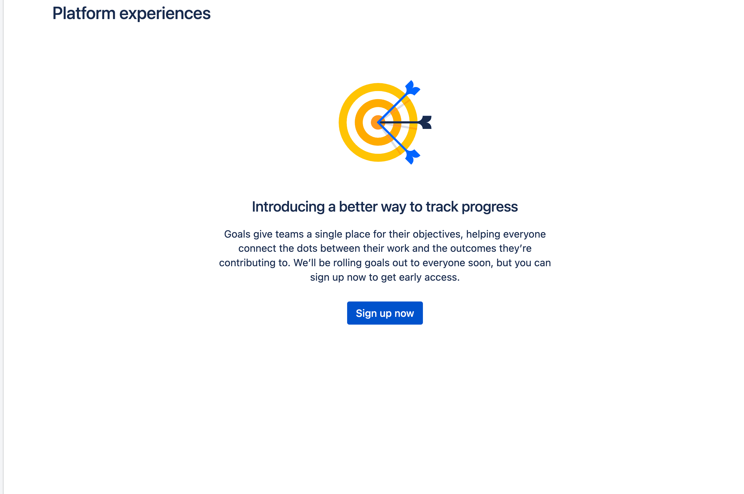 Atlassian administration page showing the Platform Experiences EAP sign-up page.
